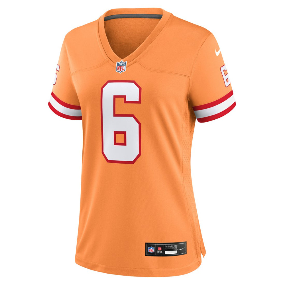 Baker Mayfield Tampa Bay Buccaneers Women's Throwback Game Jersey - Orange Jerseys