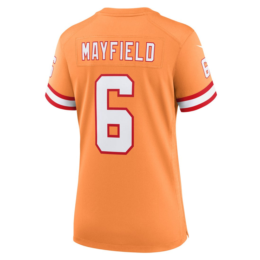 Baker Mayfield Tampa Bay Buccaneers Women's Throwback Game Jersey - Orange Jerseys