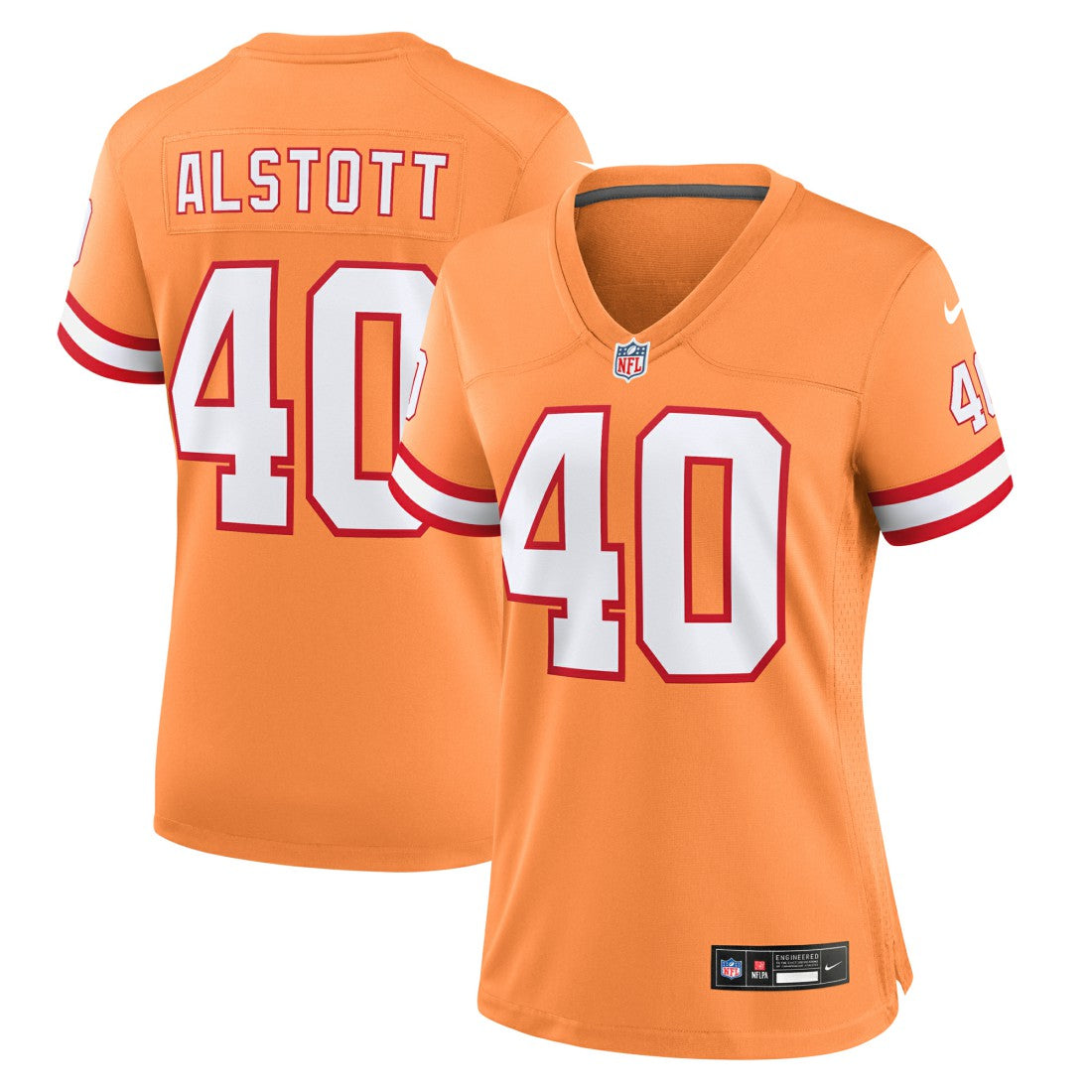 Mike Alstott Tampa Bay Buccaneers Women's Throwback Game Jersey - Orange Jerseys