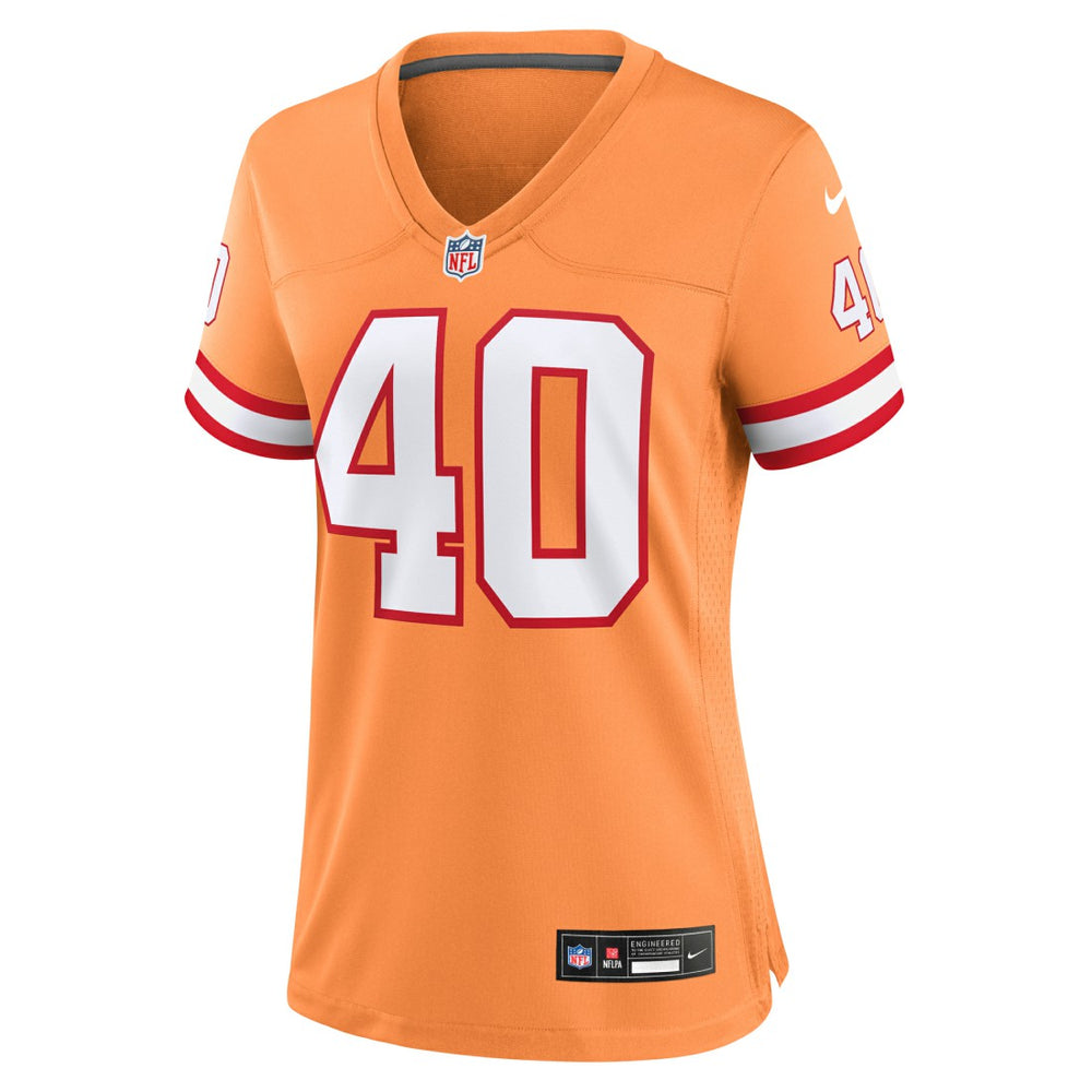 Mike Alstott Tampa Bay Buccaneers Women's Throwback Game Jersey - Orange Jerseys
