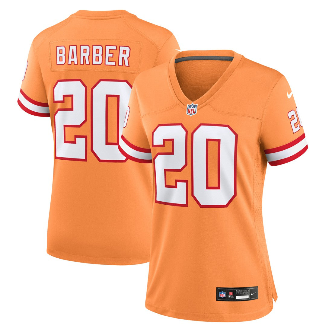 Ronde Barber Tampa Bay Buccaneers Women's Throwback Game Jersey - Orange Jerseys