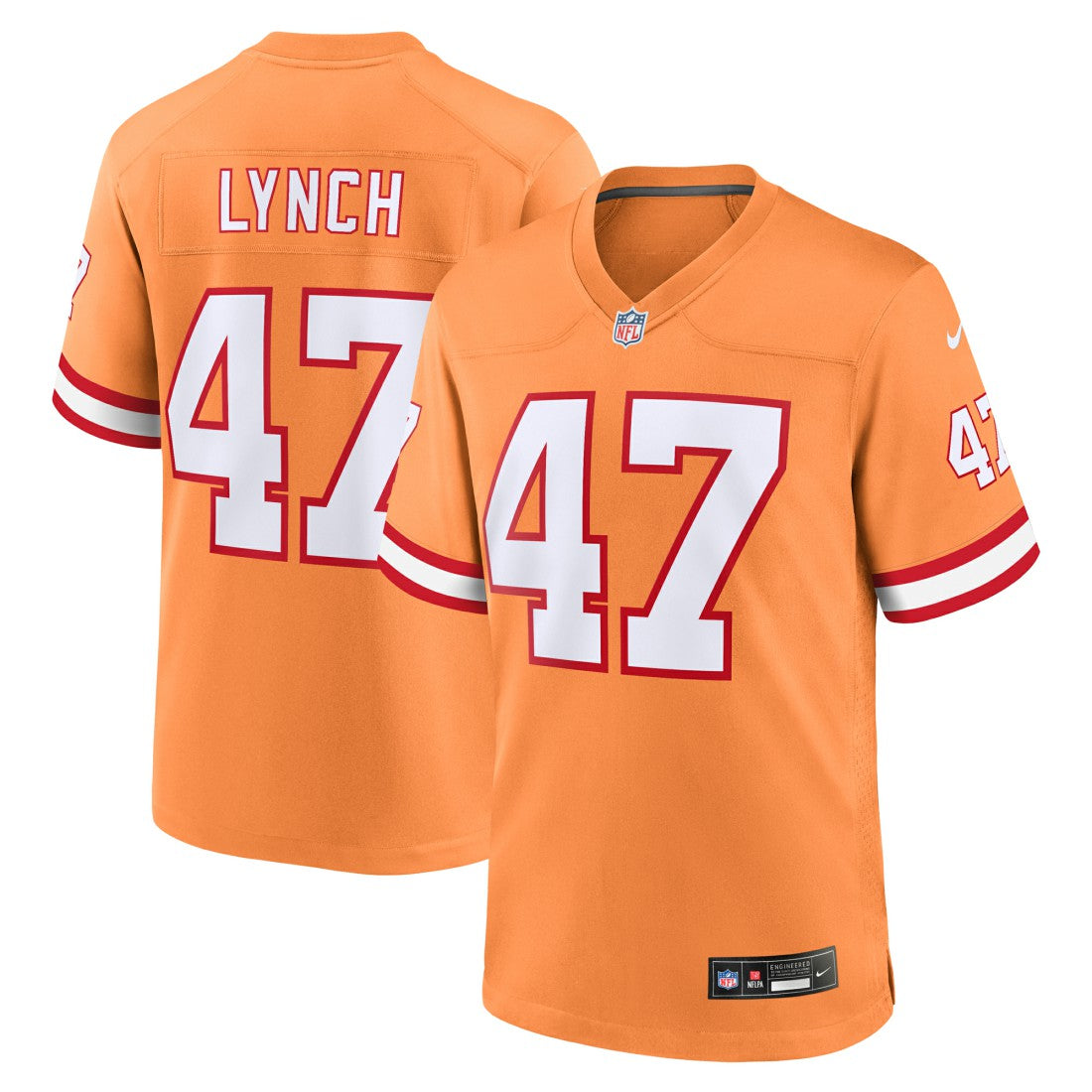 John Lynch Tampa Bay Buccaneers Throwback Game Jersey - Orange Jerseys