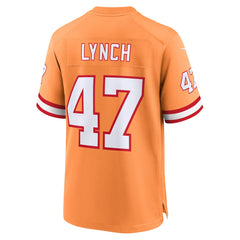 John Lynch Tampa Bay Buccaneers Throwback Game Jersey - Orange Jerseys