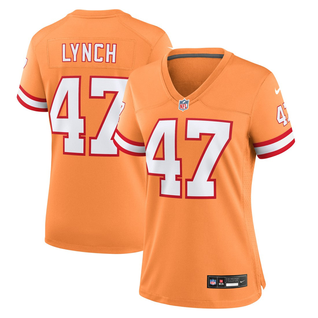 John Lynch Tampa Bay Buccaneers Women's Throwback Game Jersey - Orange Jerseys