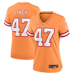 John Lynch Tampa Bay Buccaneers Women's Throwback Game Jersey - Orange Jerseys