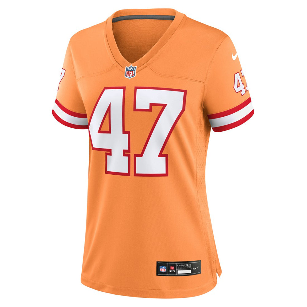 John Lynch Tampa Bay Buccaneers Women's Throwback Game Jersey - Orange Jerseys
