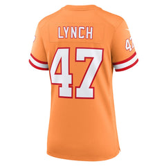 John Lynch Tampa Bay Buccaneers Women's Throwback Game Jersey - Orange Jerseys