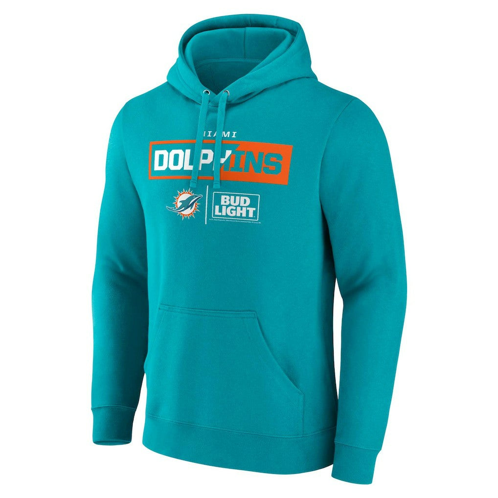 Miami Dolphins NFL x Bud Light Pullover Hoodie - Aqua Hoodies