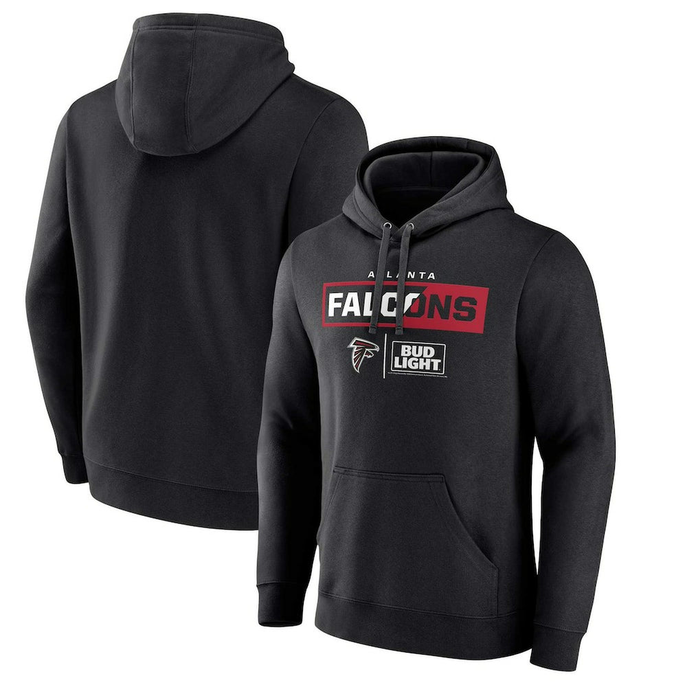 Atlanta Falcons NFL x Bud Light Pullover Hoodie - Black Hoodies