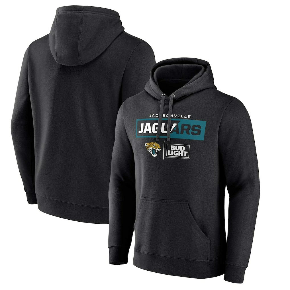 Jacksonville Jaguars NFL x Bud Light Pullover Hoodie - Black Hoodies