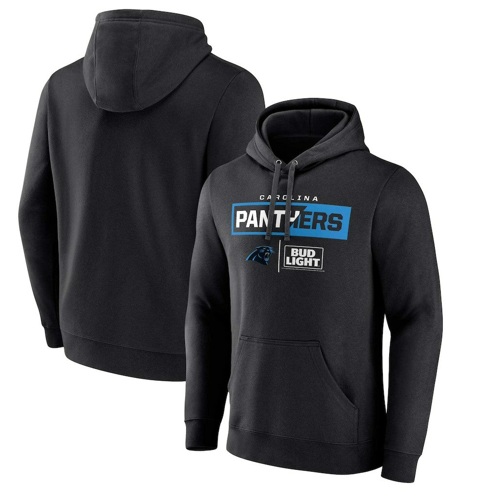Carolina Panthers NFL x Bud Light Pullover Hoodie - Black Hoodies