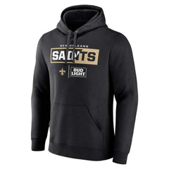 New Orleans Saints NFL x Bud Light Pullover Hoodie - Black Hoodies