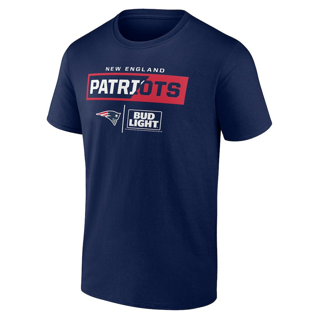 New England Patriots NFL x Bud Light T-Shirt - Navy T-shirts