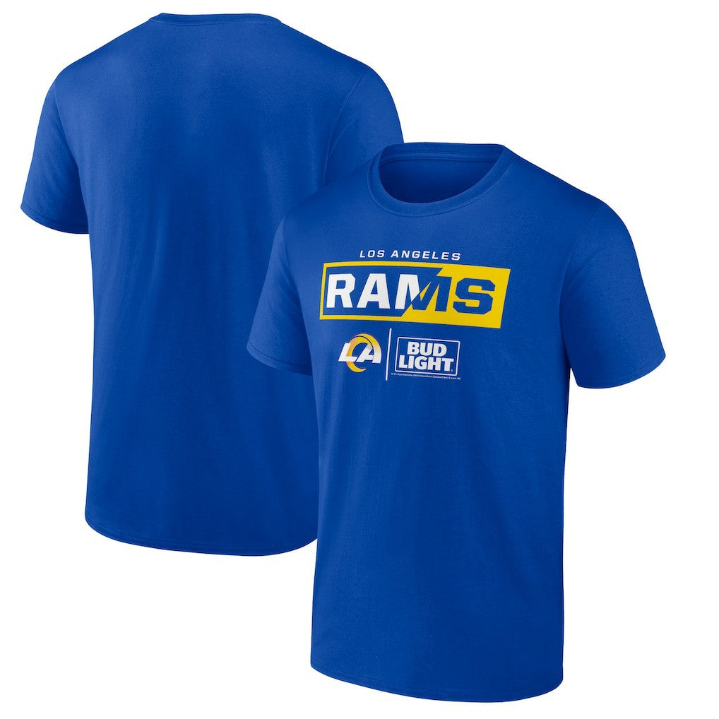 Los Angeles Rams NFL x Bud Light T-Shirt - Royal T-shirts