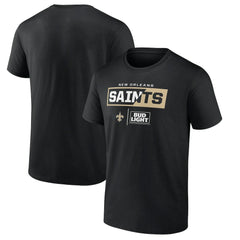 New Orleans Saints NFL x Bud Light T-Shirt - Black T-shirts