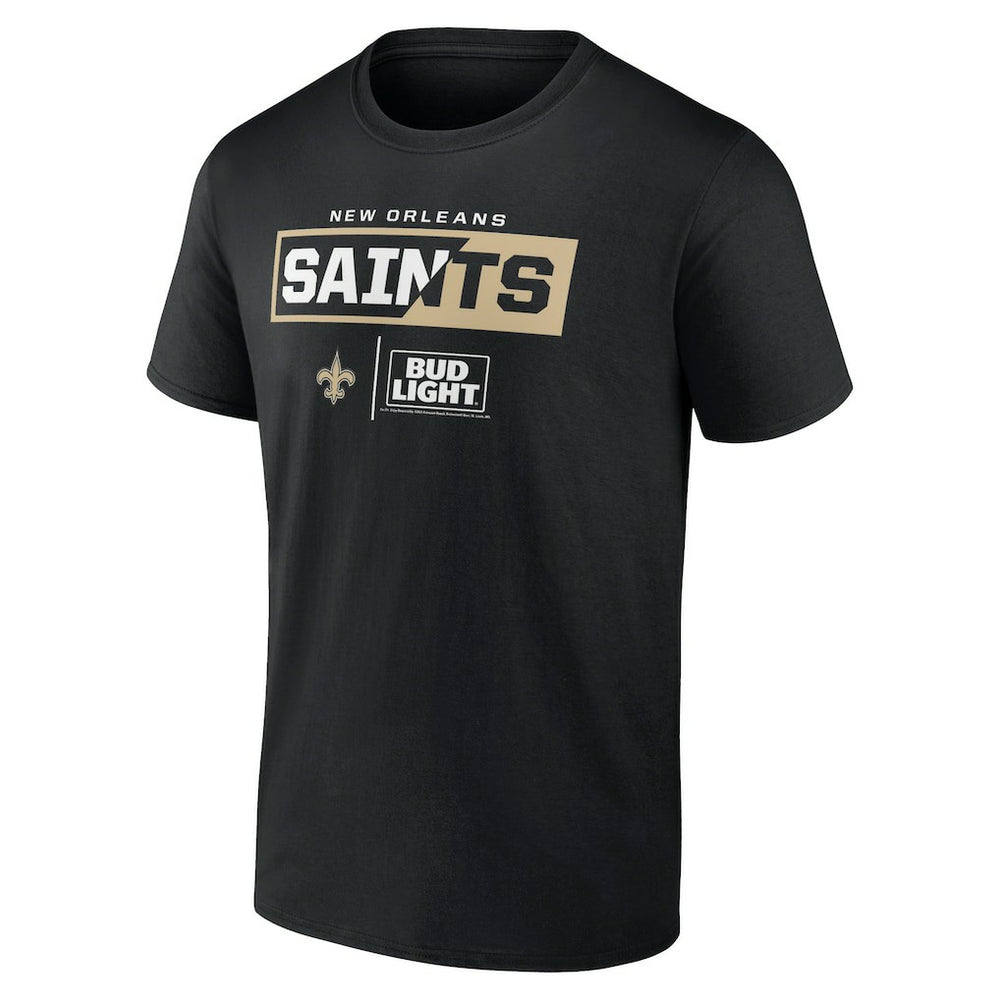 New Orleans Saints NFL x Bud Light T-Shirt - Black T-shirts