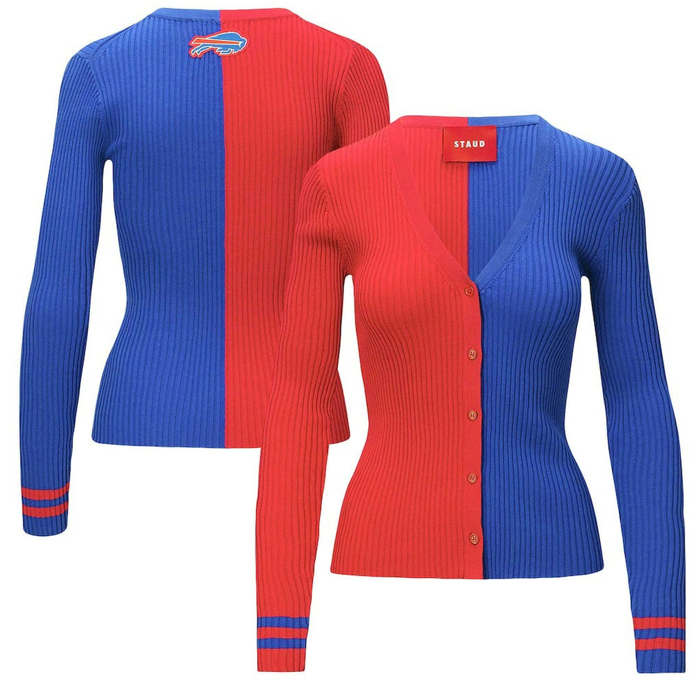 Buffalo Bills STAUD Women's Cargo Sweater - Red/Royal