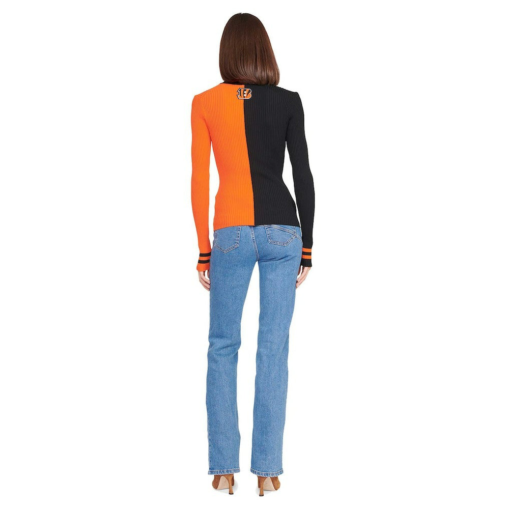 Cincinnati Bengals STAUD Women's Cargo Sweater - Black/Orange