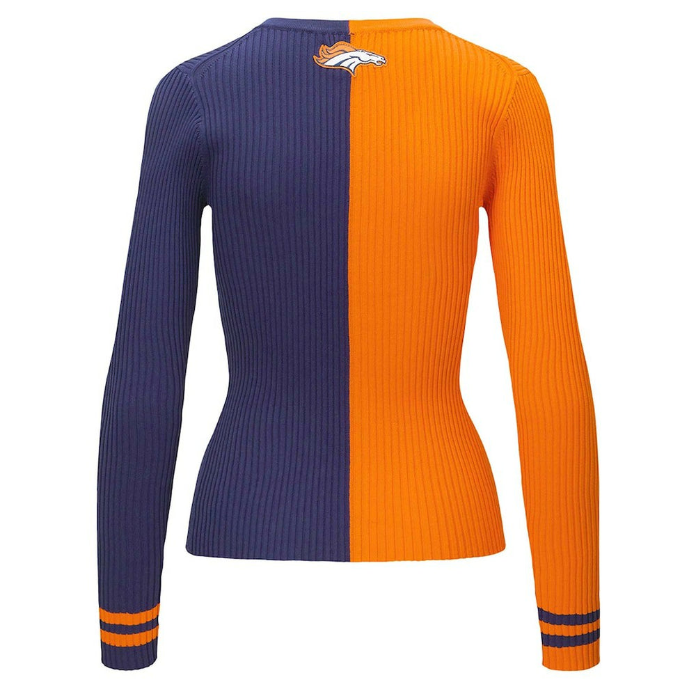Denver Broncos STAUD Women's Cargo Sweater - Orange/Navy