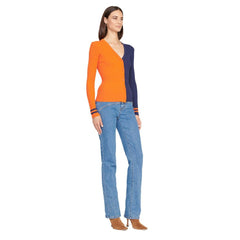 Denver Broncos STAUD Women's Cargo Sweater - Orange/Navy