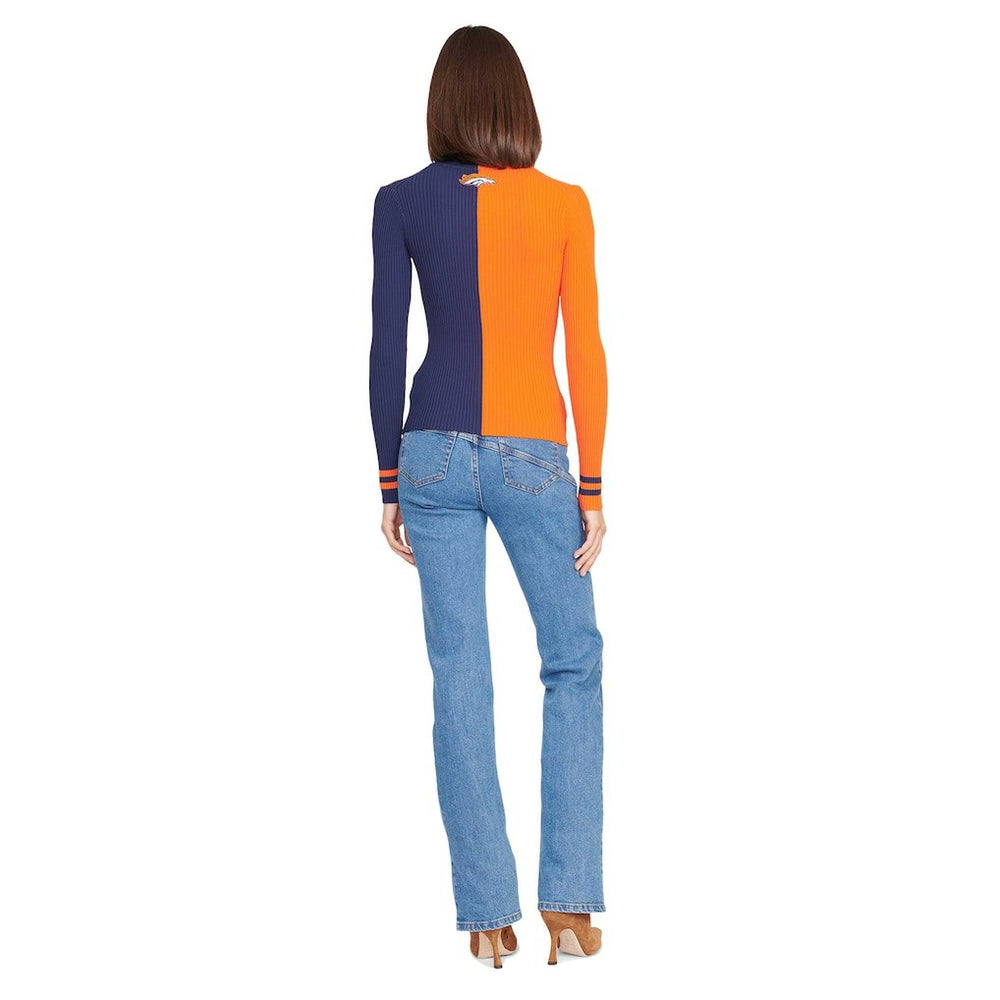 Denver Broncos STAUD Women's Cargo Sweater - Orange/Navy