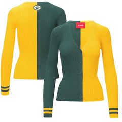 Green Bay Packers STAUD Women's Cargo Sweater - Green/Gold