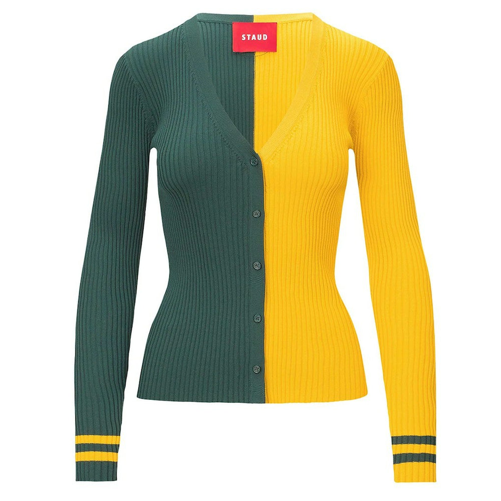 Green Bay Packers STAUD Women's Cargo Sweater - Green/Gold