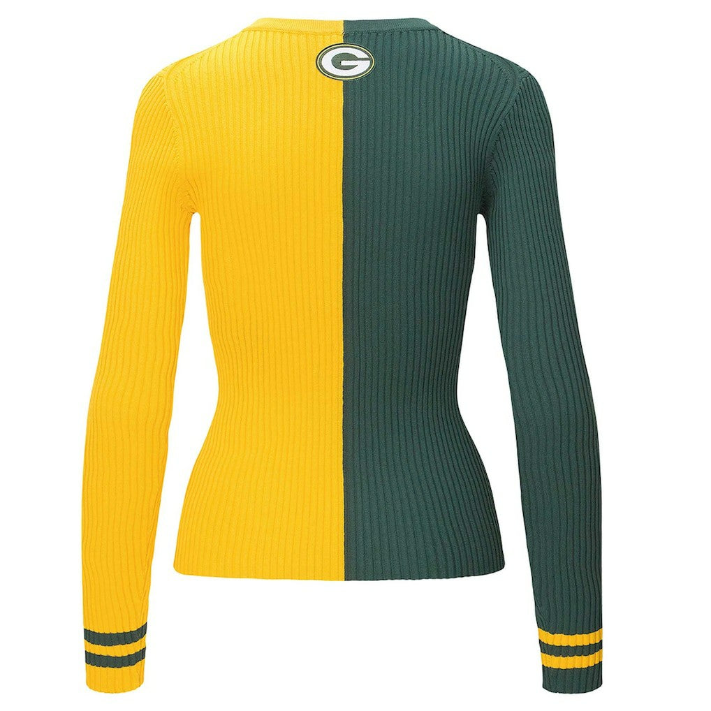 Green Bay Packers STAUD Women's Cargo Sweater - Green/Gold