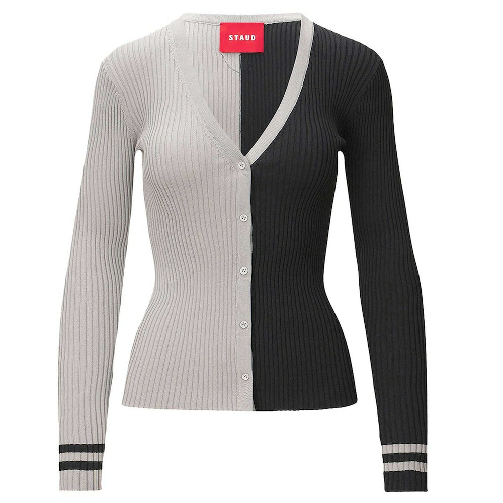 Las Vegas Raiders STAUD Women's Cargo Sweater - Silver/Black