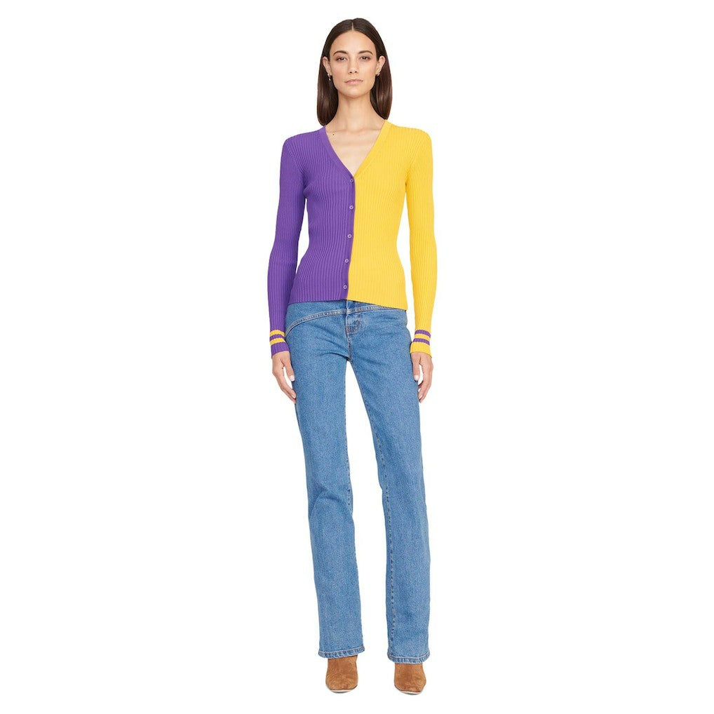 Minnesota Vikings STAUD Women's Cargo Sweater - Purple/Gold