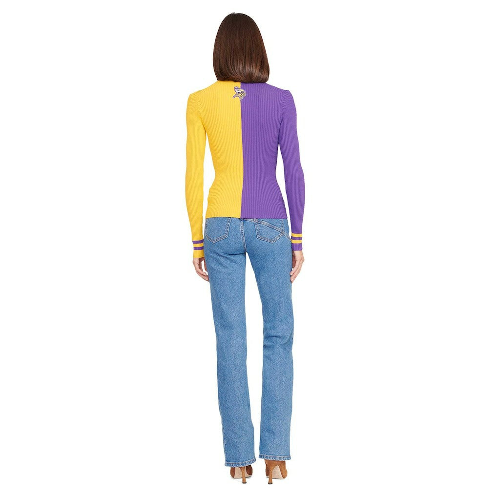 Minnesota Vikings STAUD Women's Cargo Sweater - Purple/Gold