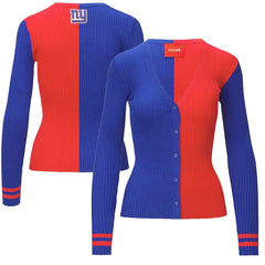 New York Giants STAUD Women's Cargo Sweater - Royal/Red