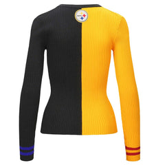 Pittsburgh Steelers STAUD Women's Cargo Sweater - Gold/Black