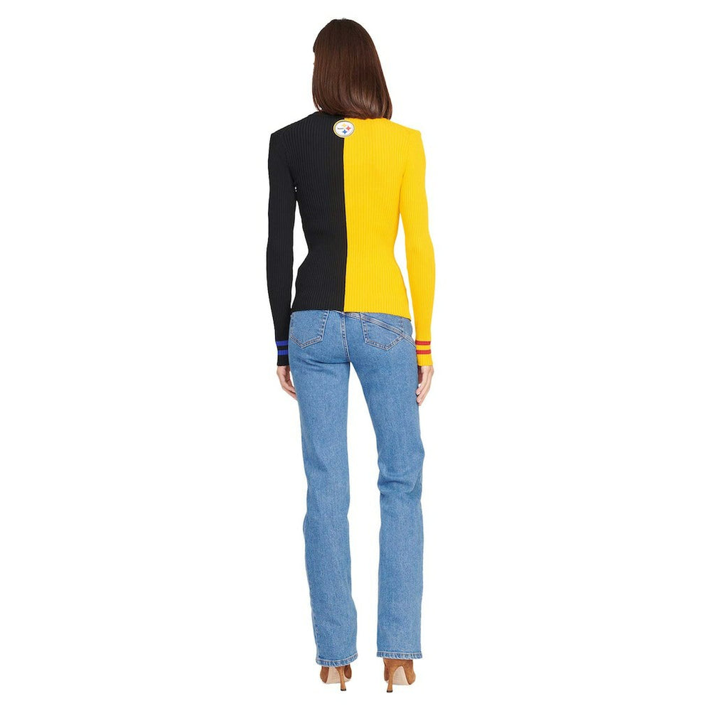 Pittsburgh Steelers STAUD Women's Cargo Sweater - Gold/Black