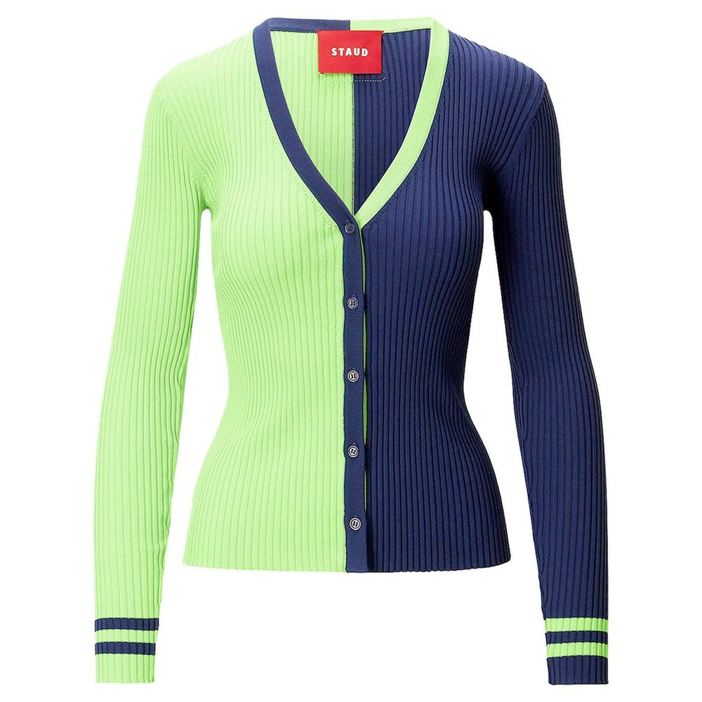 Seattle Seahawks STAUD Women's Cargo Sweater - Neon Green/Navy