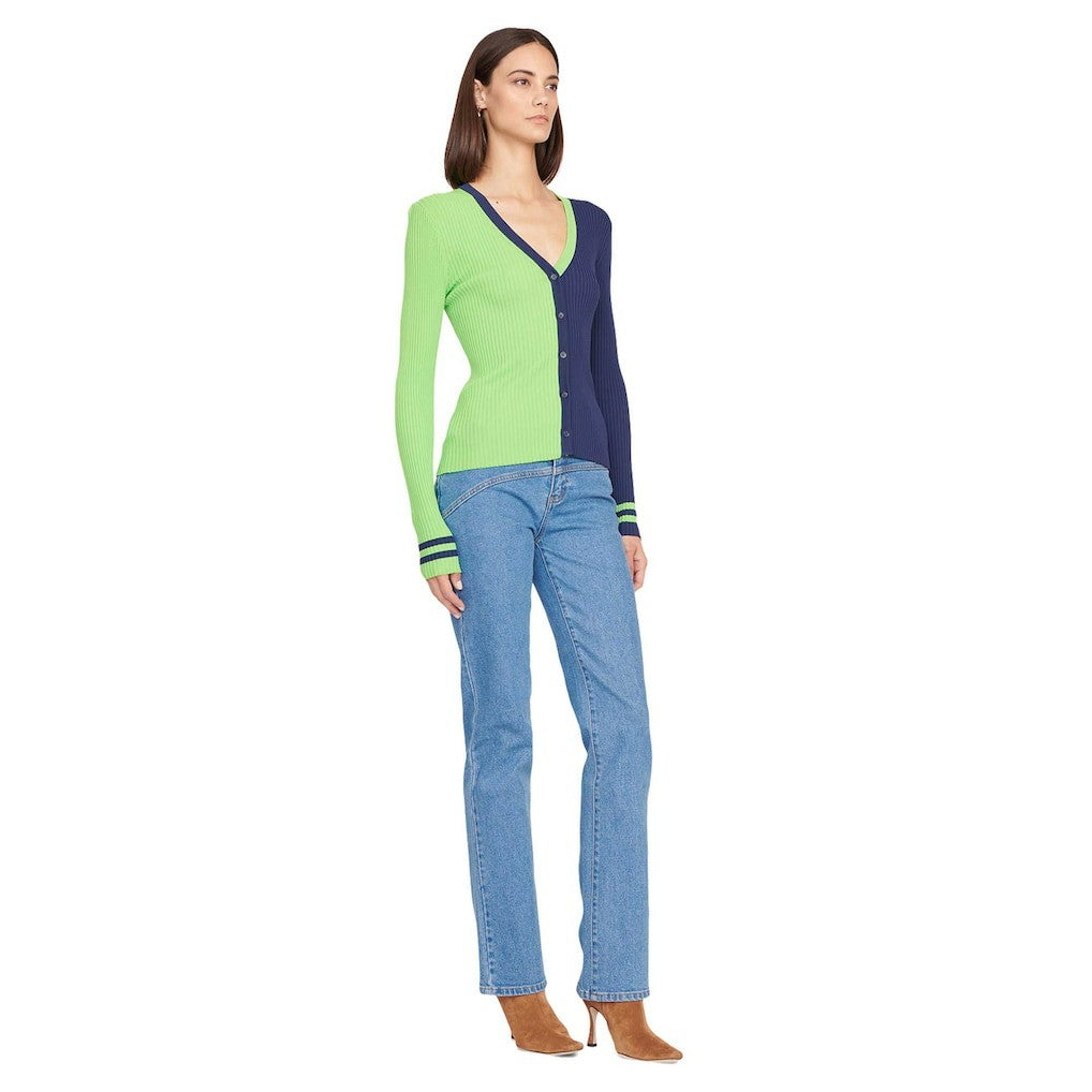 Seattle Seahawks STAUD Women's Cargo Sweater - Neon Green/Navy