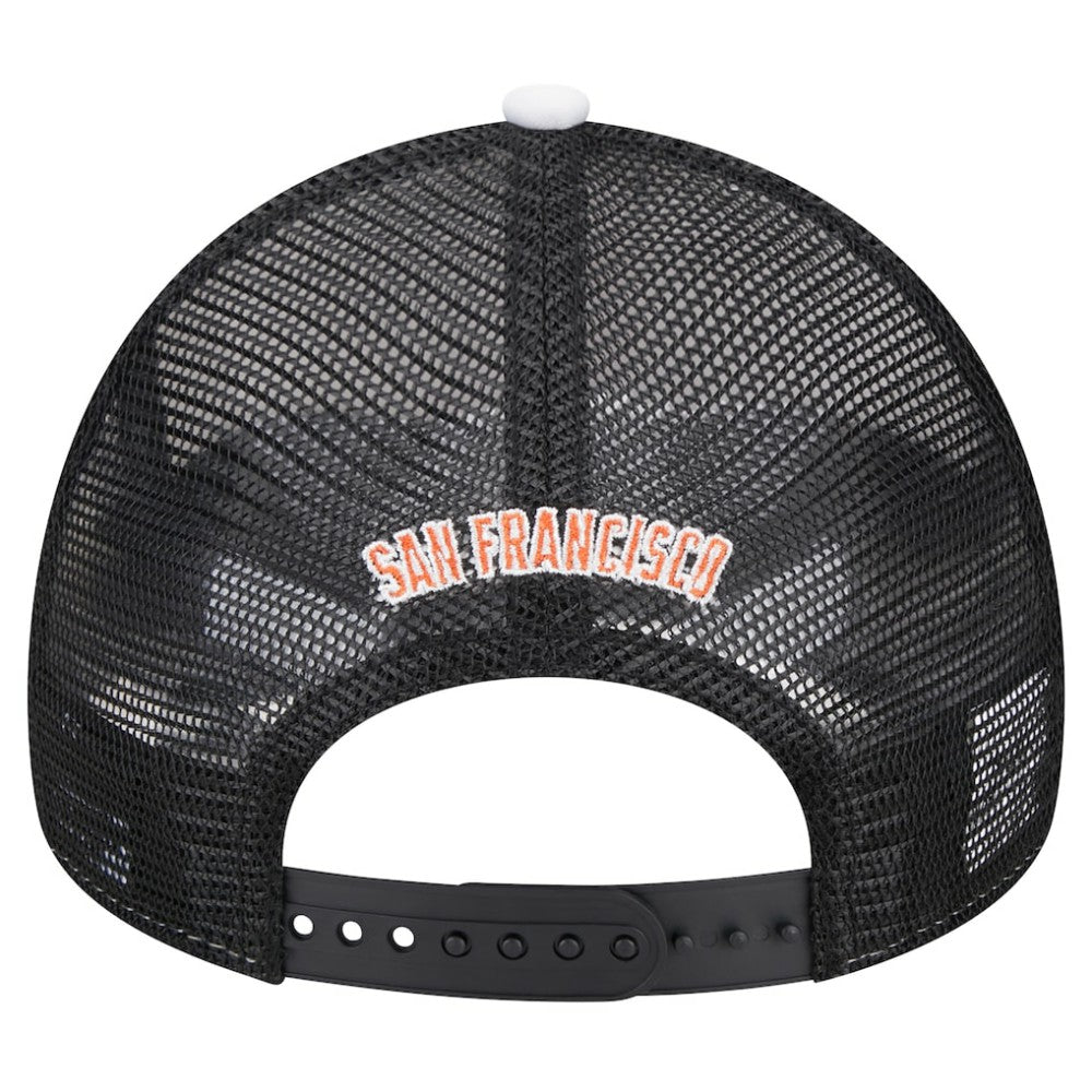 San Francisco Giants New Era Spring Training Circle Foam A-Frame 9FORTY Trucker Adjustable Hat - White/Black Hats