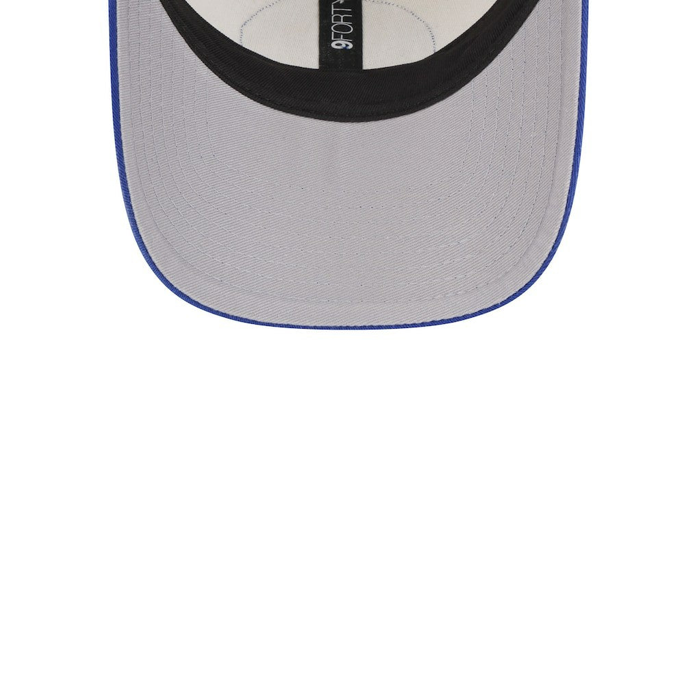 Golden State Warriors Throwback Patch Trucker 9FORTY Adjustable Hat Khaki/Royal - New Era outlet