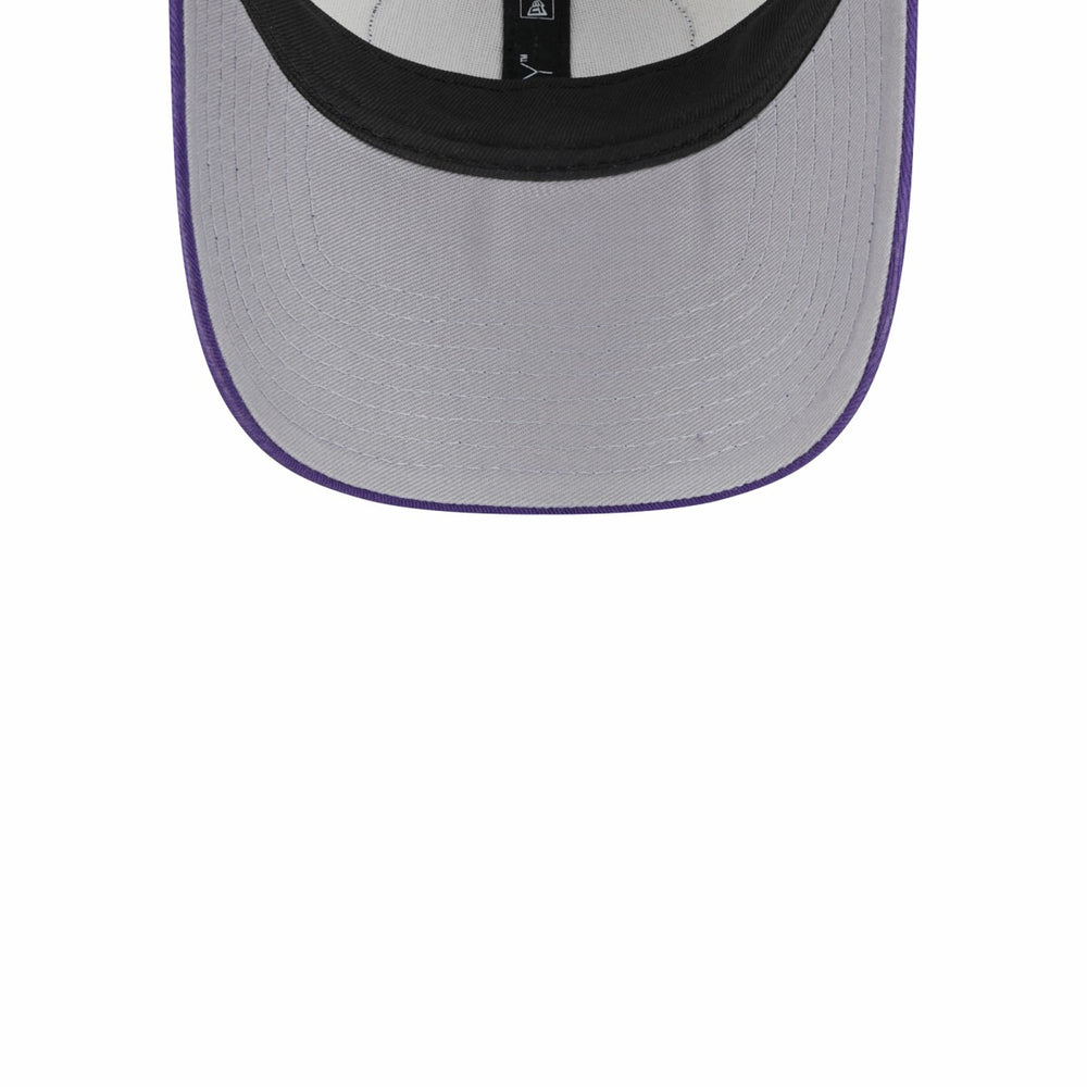 Phoenix Suns Throwback Patch Trucker 9FORTY Adjustable Hat Khaki/Purple - New Era