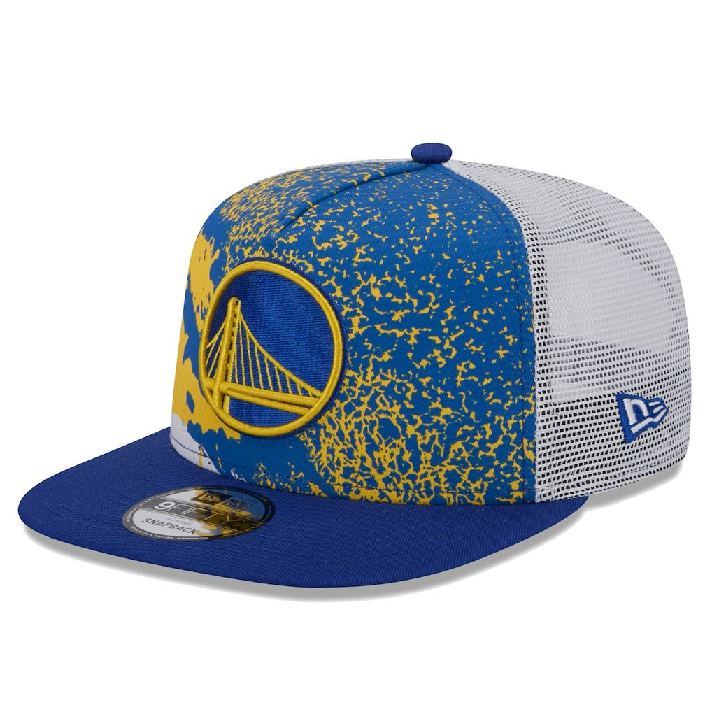 Golden State Warriors Court Sport Speckle 9FIFTY Snapback Hat Royal - New Era
