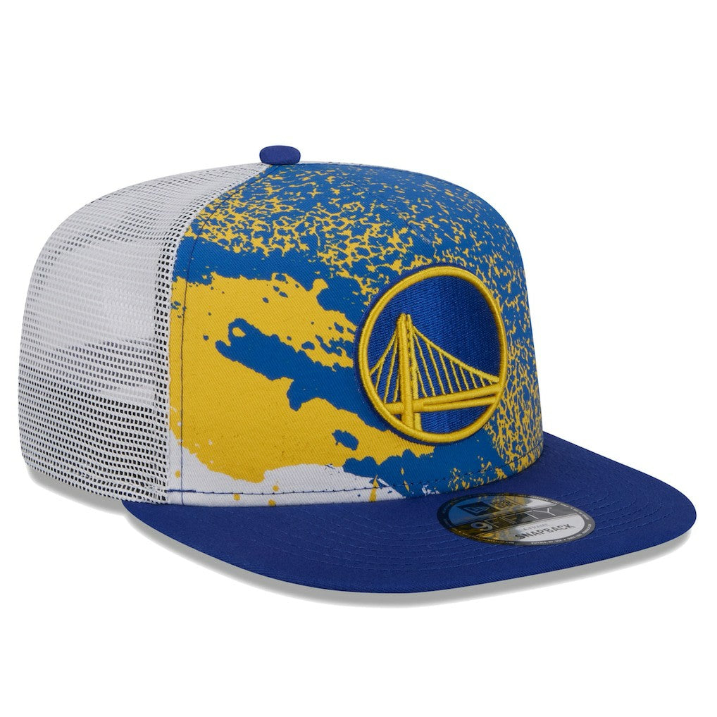 Golden State Warriors Court Sport Speckle 9FIFTY Snapback Hat Royal - New Era