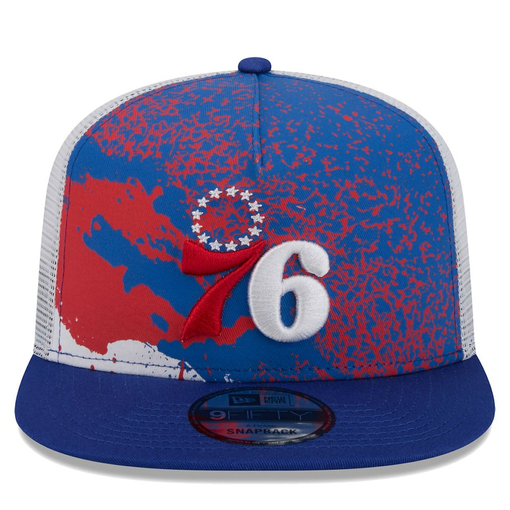Philadelphia 76ers Court Sport Speckle 9FIFTY Snapback Hat Royal - New Era