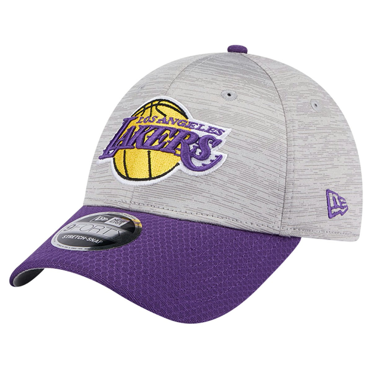 Los Angeles Lakers Active Digi-Tech Two-Tone 9FORTY Adjustable Hat Heather Gray/Purple - New Era