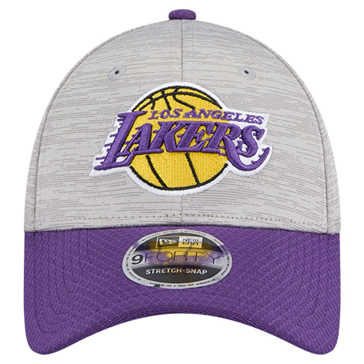 Los Angeles Lakers Active Digi-Tech Two-Tone 9FORTY Adjustable Hat Heather Gray/Purple - New Era