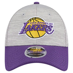 Los Angeles Lakers Active Digi-Tech Two-Tone 9FORTY Adjustable Hat Heather Gray/Purple - New Era
