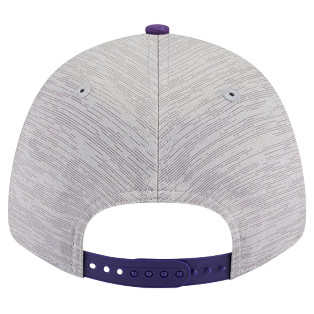 Los Angeles Lakers Active Digi-Tech Two-Tone 9FORTY Adjustable Hat Heather Gray/Purple - New Era