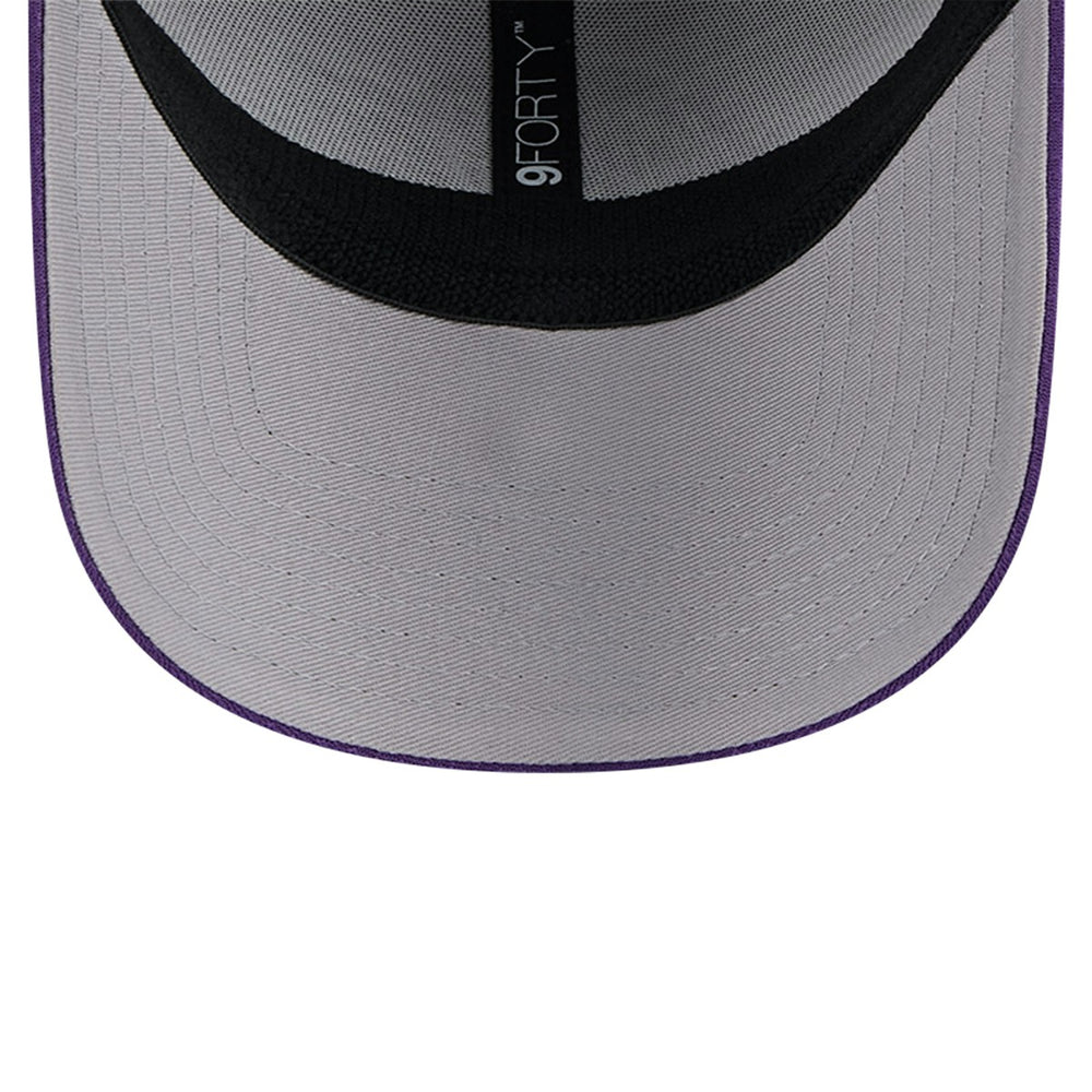 Los Angeles Lakers Active Digi-Tech Two-Tone 9FORTY Adjustable Hat Heather Gray/Purple - New Era