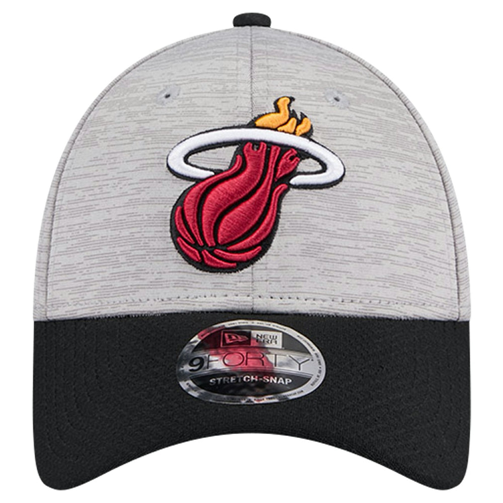 Miami Heat Active Digi-Tech Two-Tone 9FORTY Adjustable Hat Heather Gray/Black - New Era
