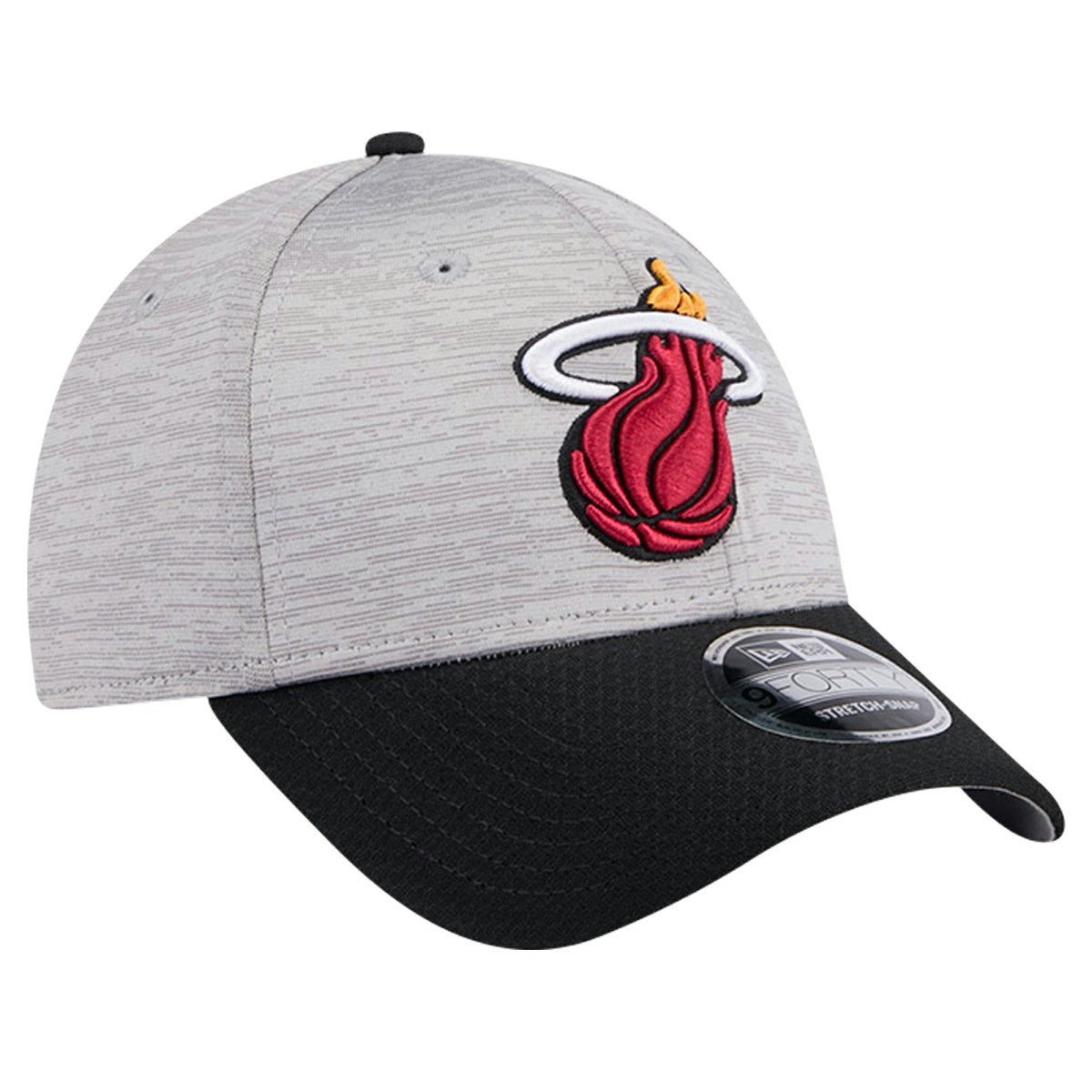 Miami Heat Active Digi-Tech Two-Tone 9FORTY Adjustable Hat Heather Gray/Black - New Era