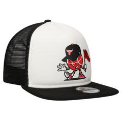 Chicago Bulls Youth Court Sport Mascot 9FIFTY Snapback Hat White/Black - New Era outlet